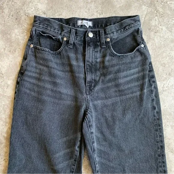 Madewell Black Baggy Tapered Jeans Size 28 - Picture 2 of 8